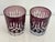 Glass Mid 20th Century Ajka Crystal "Castille" Purple Rocks Glasses, a Pair For Sale - Image 7 of 8