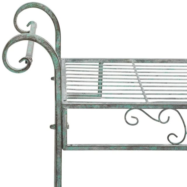 Noreen 3 Tier Shelf - Antique Dark Green For Sale In Philadelphia - Image 6 of 10