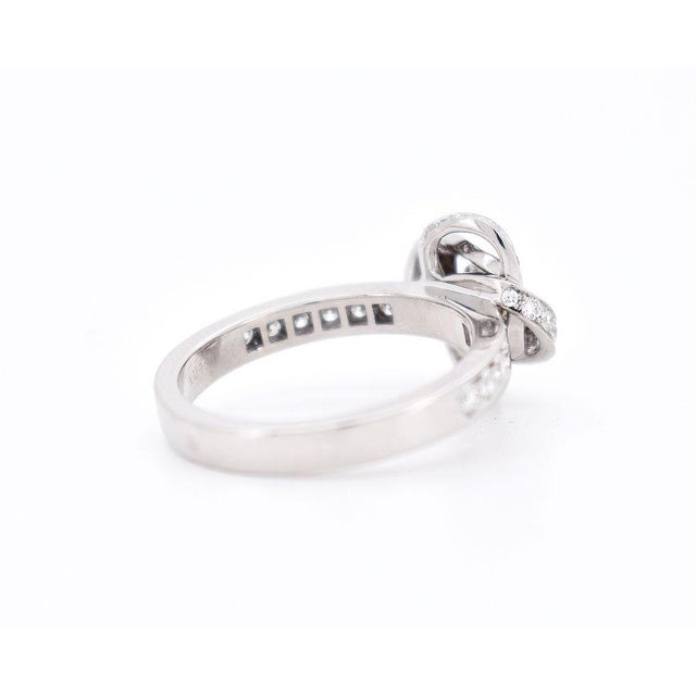 Boucheron - Pivoine Collection - White Gold 18 Carats and Diamonds Ring, Size 6 For Sale - Image 6 of 8