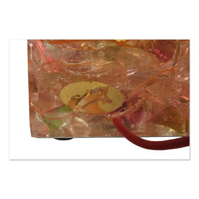 Vintage Fractal Resin Lamp For Sale - Image 5 of 6