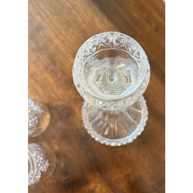 1990s Fascination Cristal De’ Flandre Decanter With Five Cristal D’ Arques Masquerade Glasses For Sale - Image 11 of 18