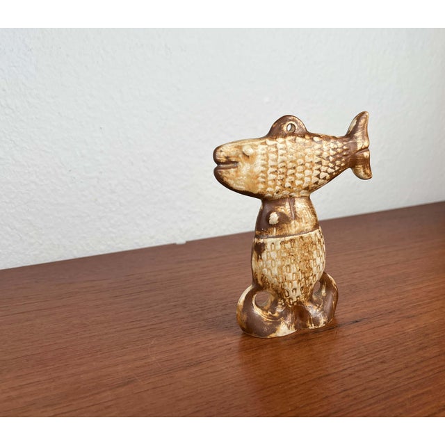 Mid-Century Modern Danish Studio Pottery Decorative Fish Hanger by Haico Nitzsche for Søholm, 1960s For Sale - Image 11 of 18