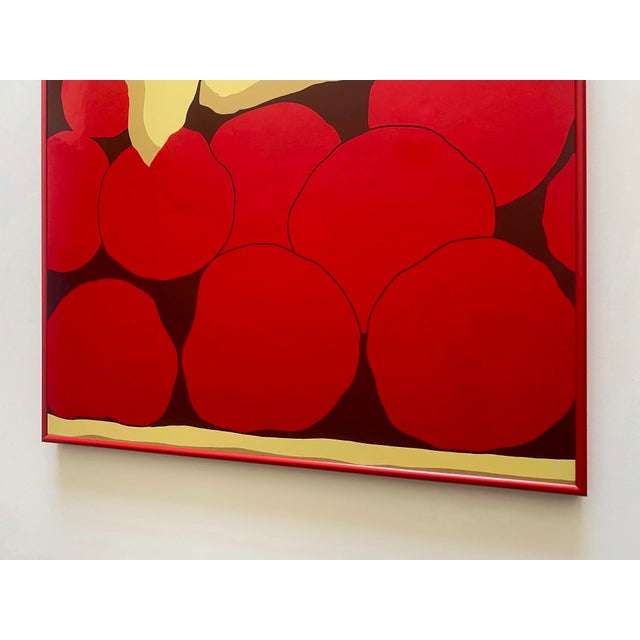 Herman Miller Summer Picnic Vintage 1975 Mid Century Modern Steven Frykholm " Cherry Pie " Silkscreen Print Framed Large Pop Art Poster For Sale - Image 14 of 15