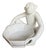 Vintage White Ceramic Monkey Bowl by Paolo Danna for Vivai Del Sud, Italy, 1970s For Sale