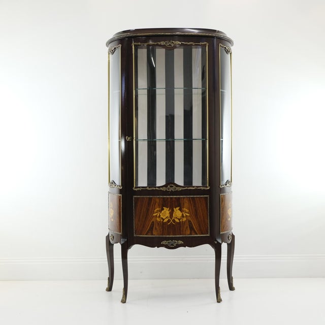 Metal Louis XV / Louis XVI Style Display Cabinet, 1950s For Sale - Image 7 of 9