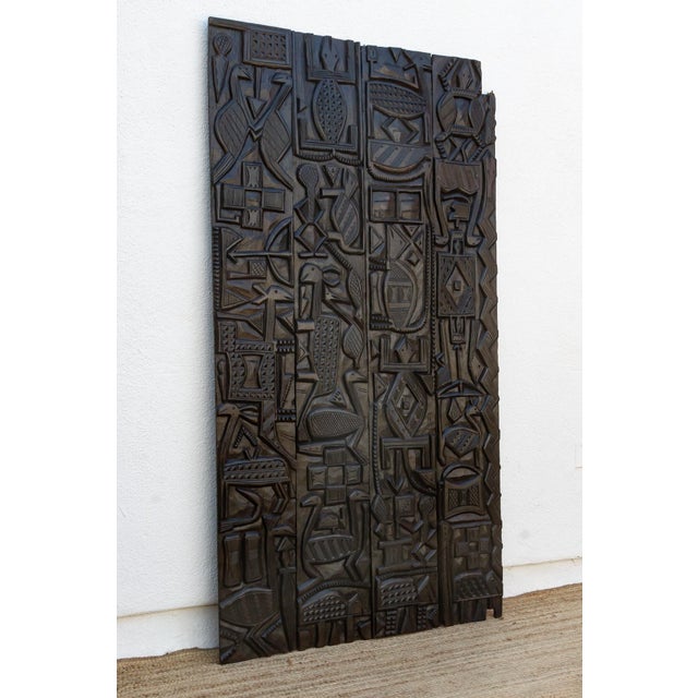 Wood Very Tall Mid 20th Century African Nupe Door For Sale - Image 7 of 10
