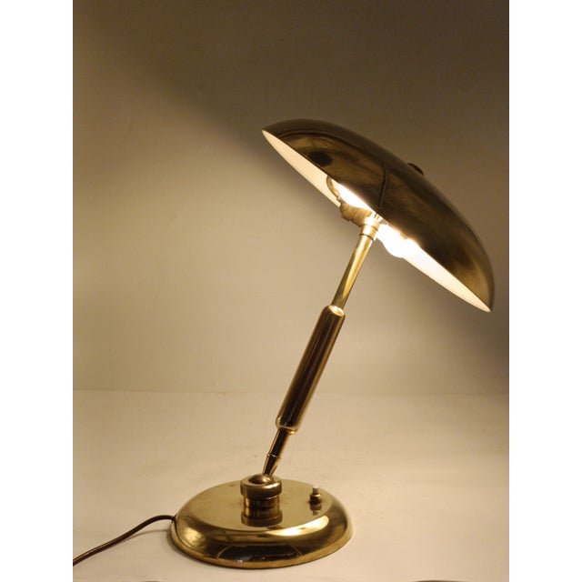 Vintage Brass Table Lamp by Giovanni Michelucci for Lariolux, Italy, 1950s For Sale - Image 9 of 11