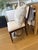 Traditional Powers Upholstered Side Chair – Custom Cream & Tan Linen For Sale - Image 3 of 7