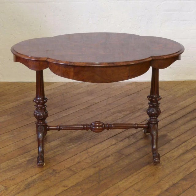 Victorian Walnut Window Table, 1860s For Sale - Image 10 of 10