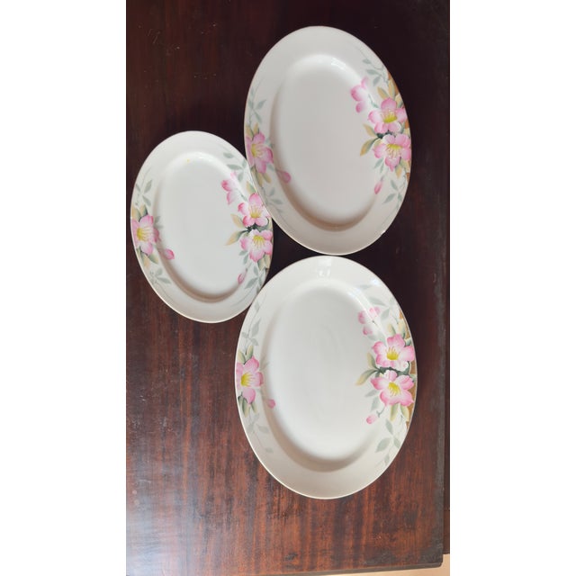 Noritake Antique, Early 20th Century Noritake Azalea Porcelain Oval Serving Plate, 4 For Sale - Image 4 of 14
