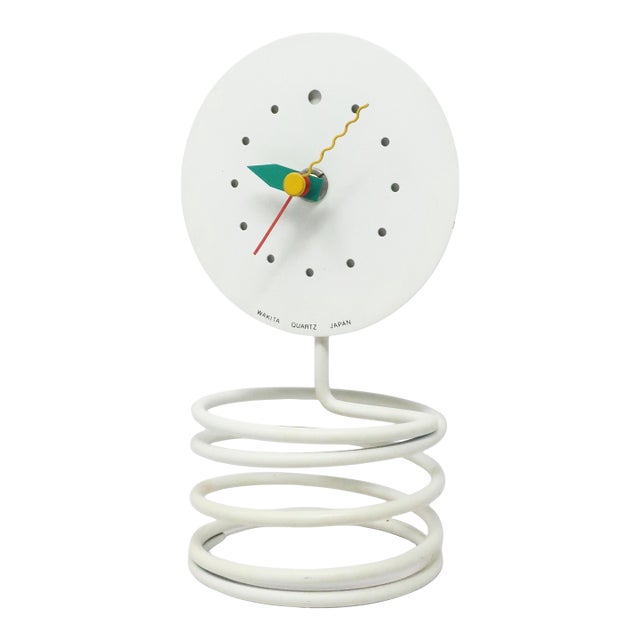 1980s Wakita Spring Table Clock For Sale