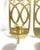 1990s Vintage Hollywood Regency Brass Geometric Wall Sconces – Pierced Brass Candle Holders (Pair) For Sale - Image 5 of 9