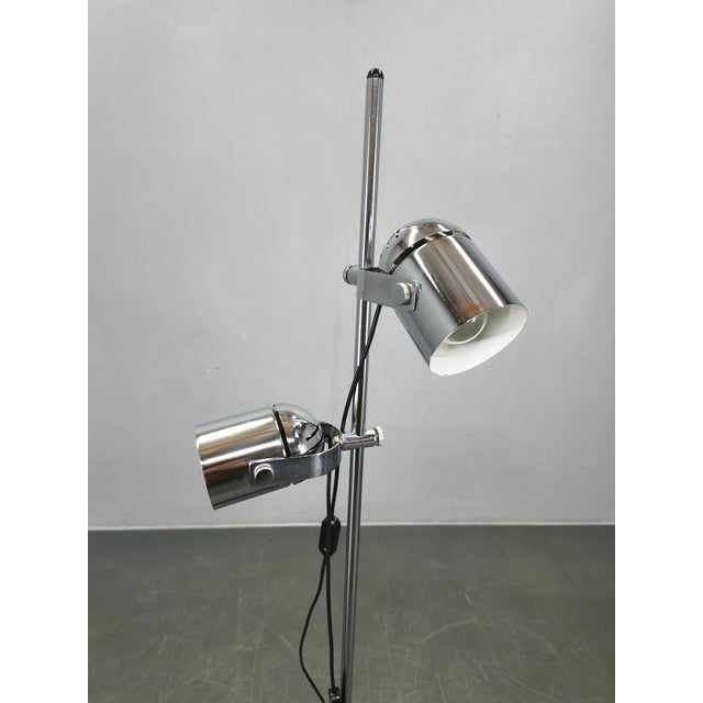 Mid-Century Modern Adjustable Chrome Floor Lamp from Stanislav Indra, 1960s For Sale - Image 4 of 11