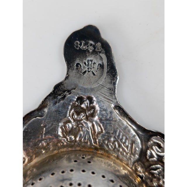 19th or 20th Century Silverplate Tea Strainer and Stand For Sale - Image 12 of 15