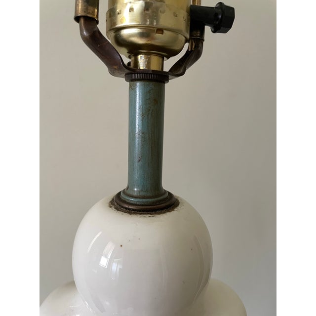 Vintage Italian Blanc De Chine Fruit Topiary Porcelain Table Lamp For Sale - Image 9 of 11