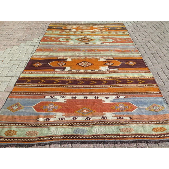 This beautiful rug is from aesthern of Turkey Sivas. About 60 years old. It is handmade with pure wool. Dyed naturally,...