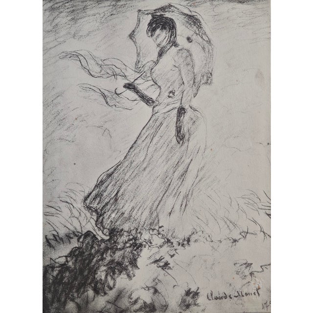 After Claude Monet, Lady with Parasol, 1918, Lithograph For Sale - Image 3 of 12