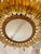 1950s Large Spanish Sunburst Flush Mount in Gilt Metal with Support, 1950 For Sale - Image 5 of 12