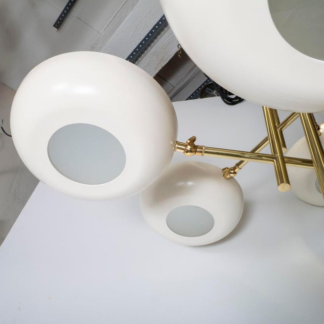 2000 - 2009 Stilnovo style stepped chandelier For Sale - Image 5 of 8