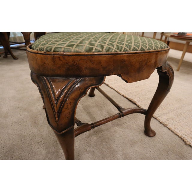 8 Fantastic Charles Tozer Walnut Burl English Queen Anne Reproduction Dining Chairs For Sale - Image 10 of 15