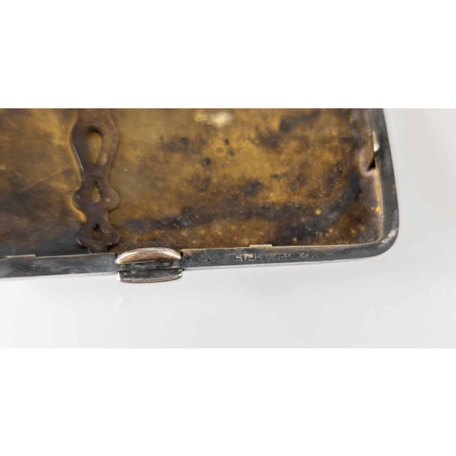 20th Century American Sterling Silver Cigarette Case With Siren & Dolphin by Battin & Co. For Sale - Image 15 of 15