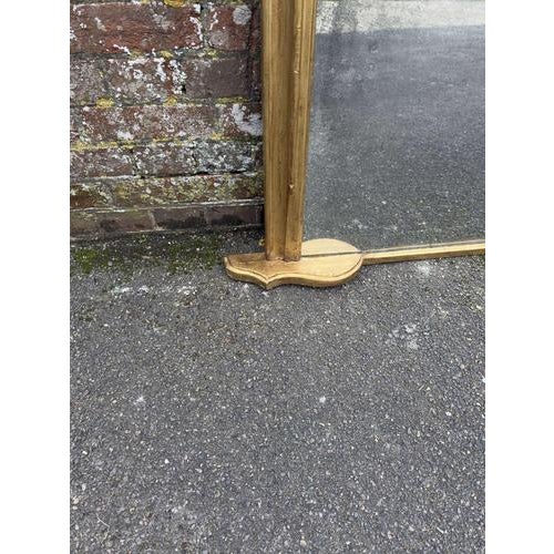 Large Antique English Gilt Arched Top Overmantle Mirror, 19th Century For Sale - Image 4 of 6