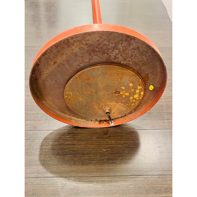 1970s Mid Century Modern and Industrial Gooseneck Red Floor Lamp, Attributed to Alsy For Sale In Austin - Image 6 of 6