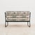 Metal Postmodern Black Metal Sofa with Floral Fabric, 1980s For Sale - Image 7 of 9