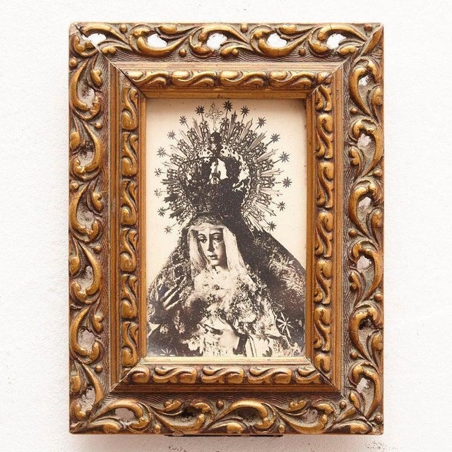 1950s Unknown, Virgin, 1950, Paper, Framed For Sale - Image 5 of 10