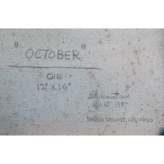 1980s Original Signed Sid Mountain 'October' Oil Painting, Framed For Sale - Image 11 of 15