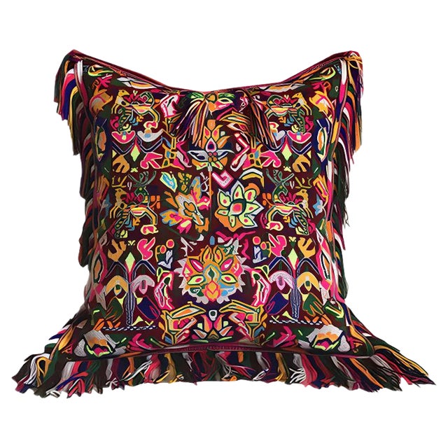 Amaranth & Velvet Folktales Cushion from House of Ita For Sale