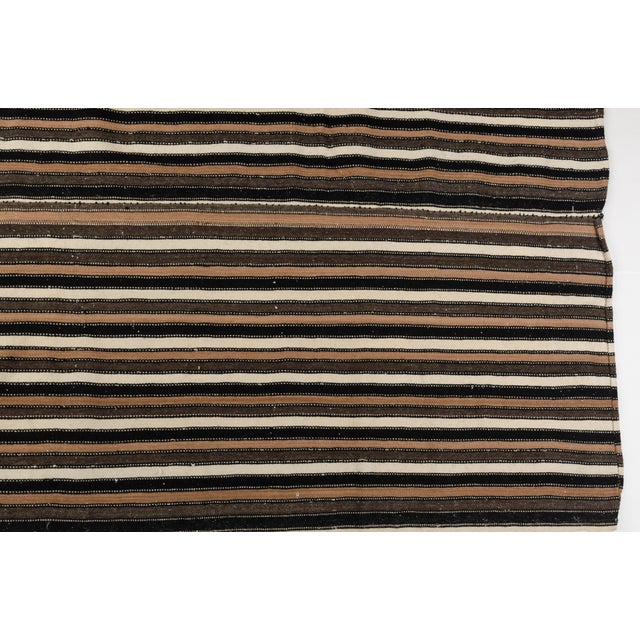 Textile Vintage Turkish Stripe Kilim Rug For Sale - Image 7 of 10