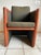 Textile Striped Leather Cognac Club Chair from Fendi, 1990s For Sale - Image 7 of 7