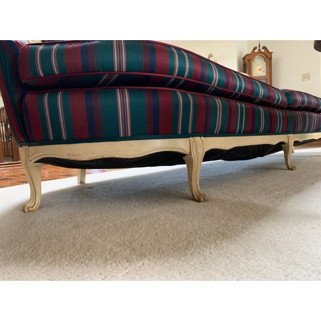 Deutsch Bros. furniture - 1960s Chicago - not original fabric /tags - needs some repair, one side, under seat - 98 wide by...