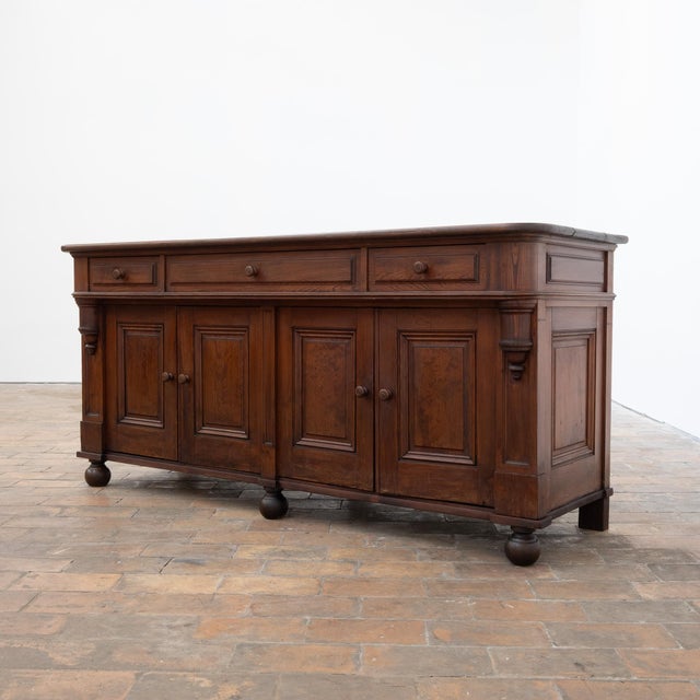 Tan Antique Pitch Pine Restaurant Serving Cart, 1900 For Sale - Image 8 of 8