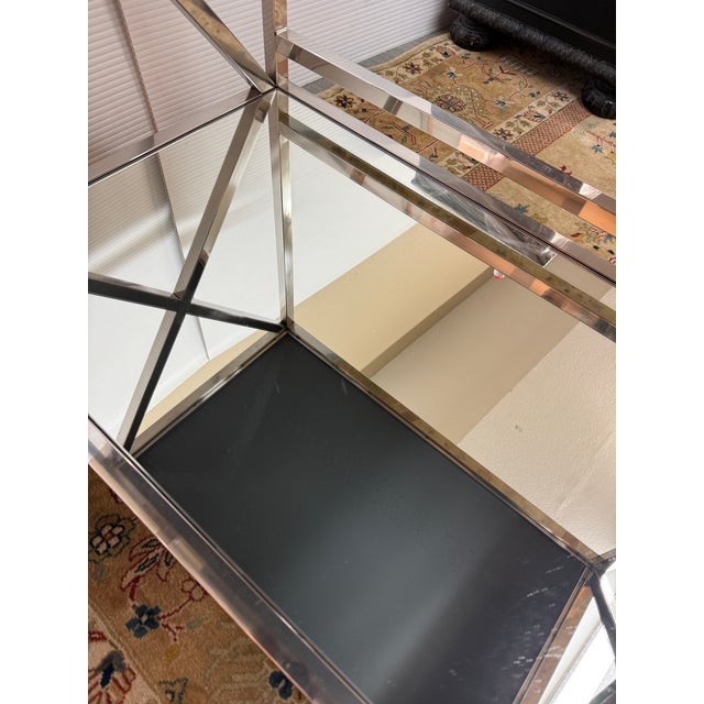Worlds Away Gerard Bar Cart, Stainless Steel For Sale In San Francisco - Image 6 of 12