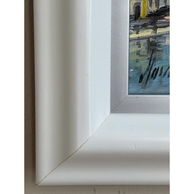 Late 20th Century Late 20th Century Impressionist Paris Cityscape, Eiffel Tower From the Seine -- Oil on Canvas For Sale - Image 5 of 14