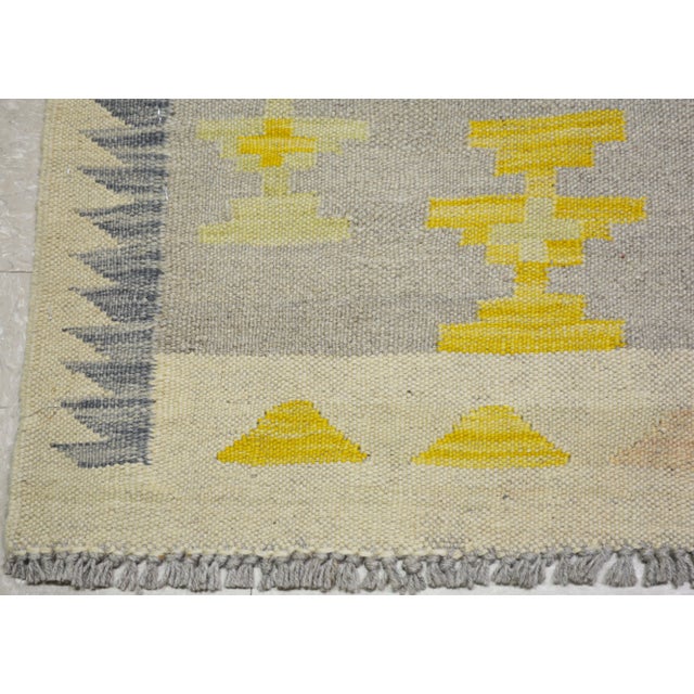 Afghan Hand Made Organic Wool Maimana Kilim,5'8"x7'7" For Sale - Image 4 of 6