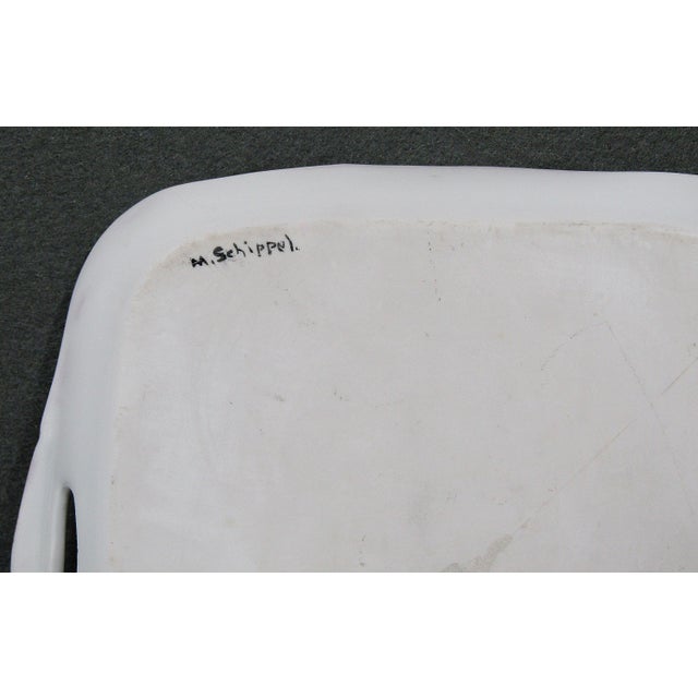 Signed M. Schippel Hand-Painted Mice Handled Plate, c.1910–1930 For Sale - Image 11 of 11