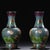 Chinese Pair of Vintage Chinese Cloisonné "Lotus" Appreciation Vases - 1100g For Sale - Image 3 of 9