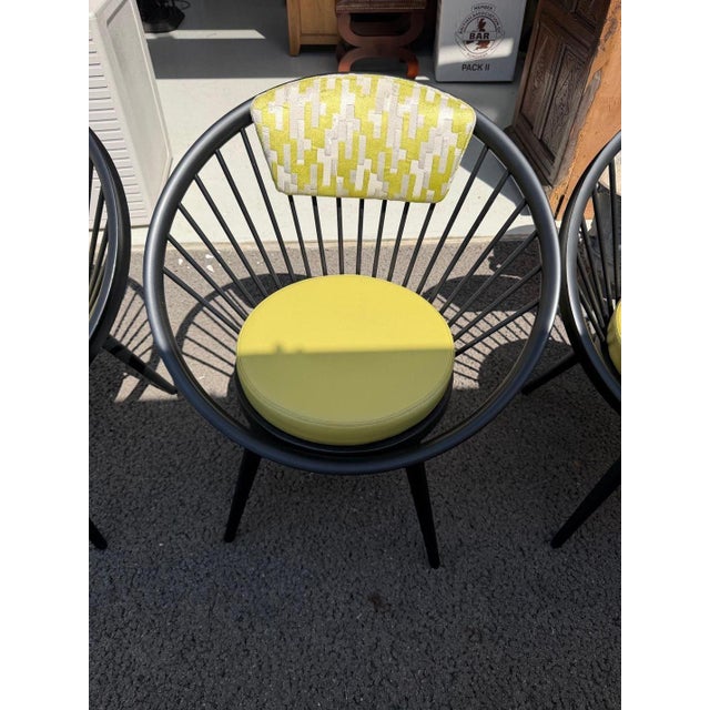 Wood Modern Chairs with Lime Green Upholstery, 2000s, Set of 4 For Sale - Image 7 of 11