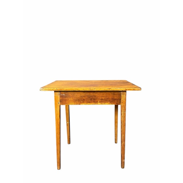 Brown Antique Primitive 1 Drawer Pine Stand For Sale - Image 8 of 8