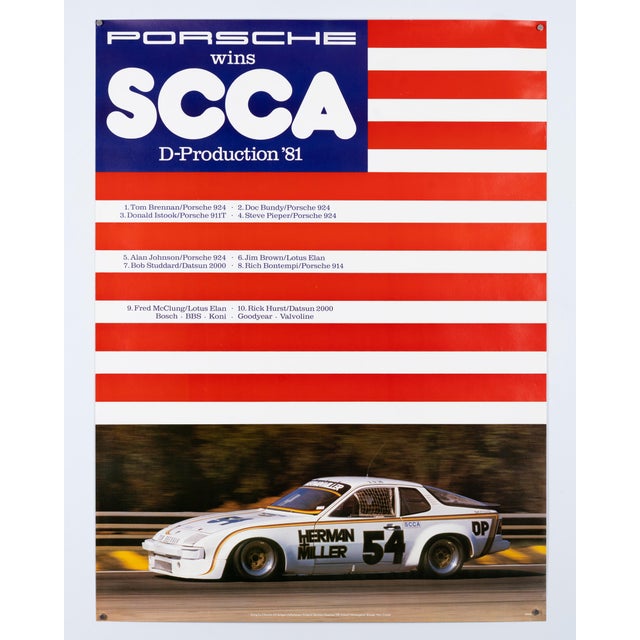 Modern Original Porsche Poster by Werbeagentur Strenger For Sale - Image 3 of 9