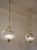 Mid-Century Modern Murano Blown Glass and Brass Pendant Lights by Ercole Barovier for Barovier & Toso, 1930s, Set of 2 For Sale - Image 3 of 16