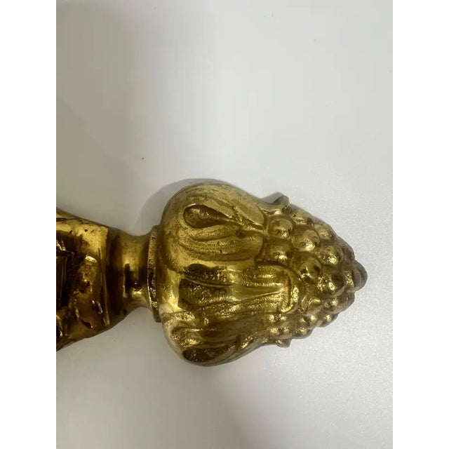 Brass 1930s French Art Deco Brass & Frosted Glass Shield Shaped Wall Sconce, a Pair For Sale - Image 8 of 14