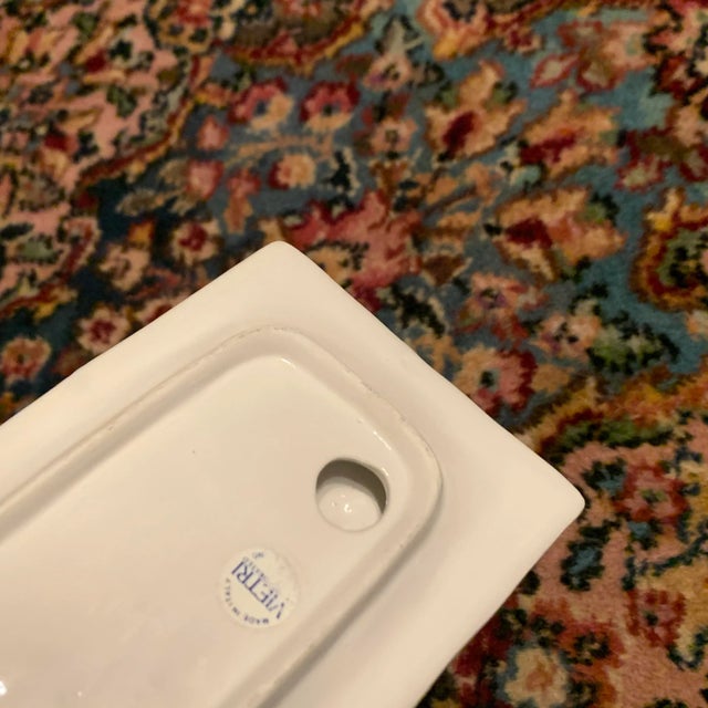 Italian Majolica Vietri Frog and Faux Bois Plate For Sale - Image 10 of 13