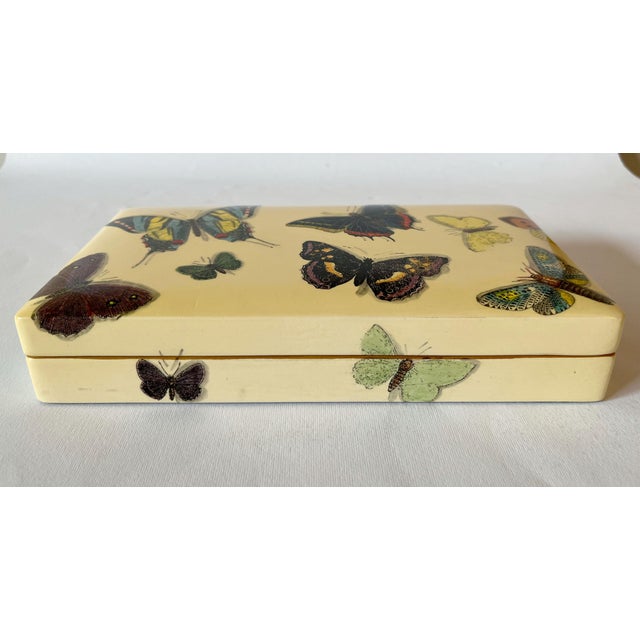 Italian Fornasetti Butterfly Box For Sale - Image 3 of 10