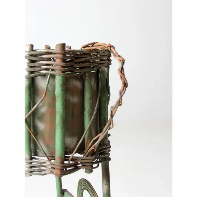 Antique Folk Art Twig Plant Stand For Sale - Image 4 of 12