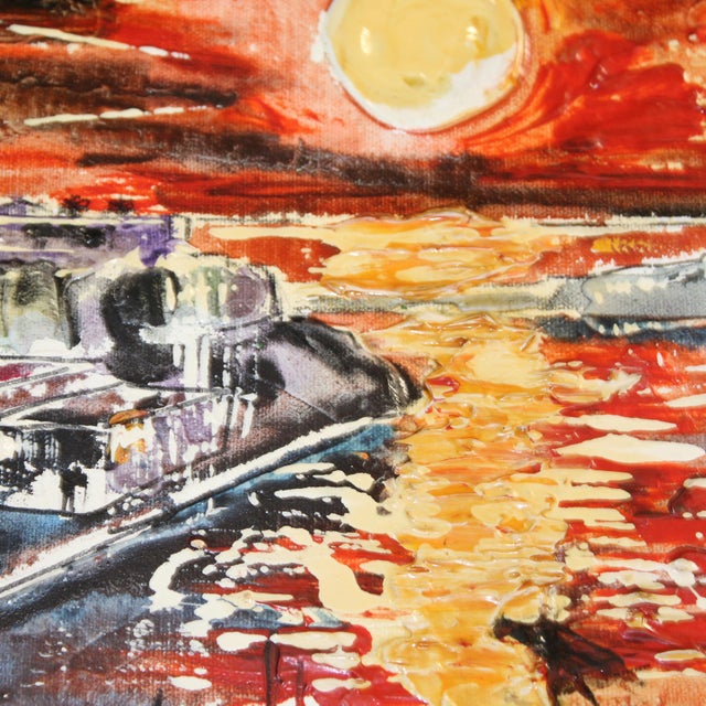 1970s "Sunrise Grand Harbor Malta" by Arcidiacono For Sale - Image 5 of 9