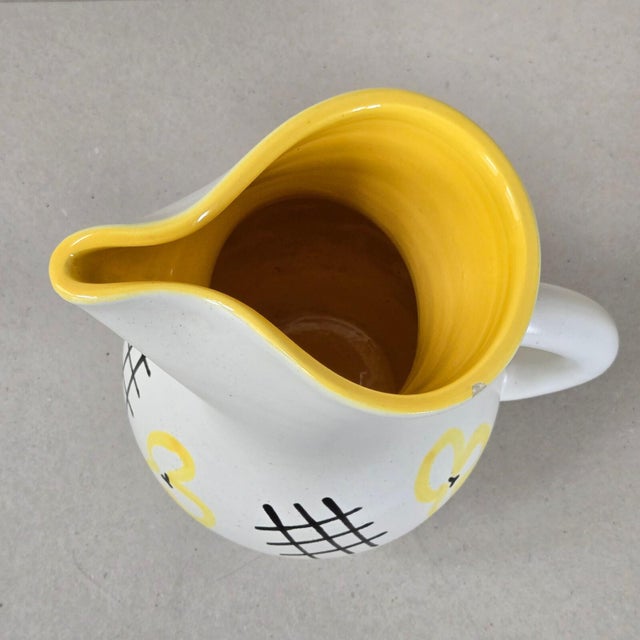 Ceramic Vintage Ceramic Pitcher by André Baud for Vallauris, 1950s For Sale - Image 7 of 13